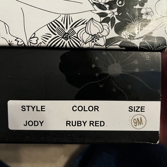 Ruby Red Block Heels - Picture 7 of 9